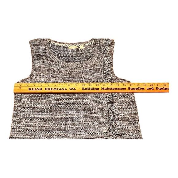 Anthropologie HOLDING HORSES Textured Blue Fringe Mini Dress size small - Picture 5 of 8